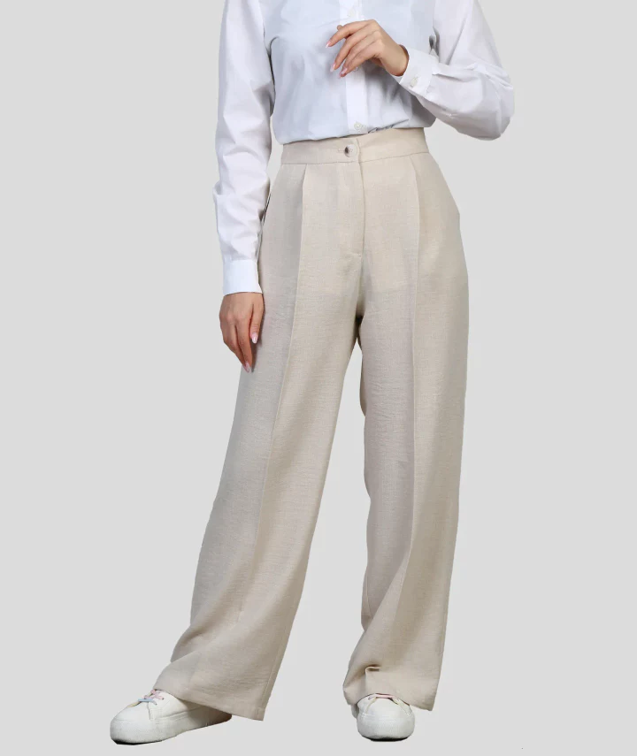 Women Trousers frymah - Cream