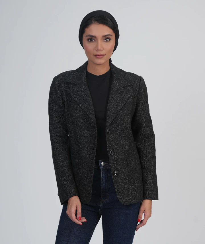 کت تک زنانه شنل طرحدار دوناتلا - مشکی