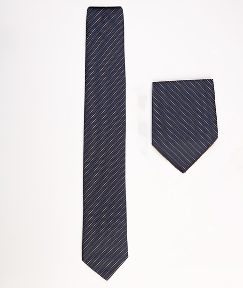 کراوات سرمه‌ای تیره طرحدار (پوشت دار)