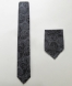 کراوات مشکی-طوسی 