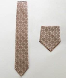 کراوات کرمی طرحدار